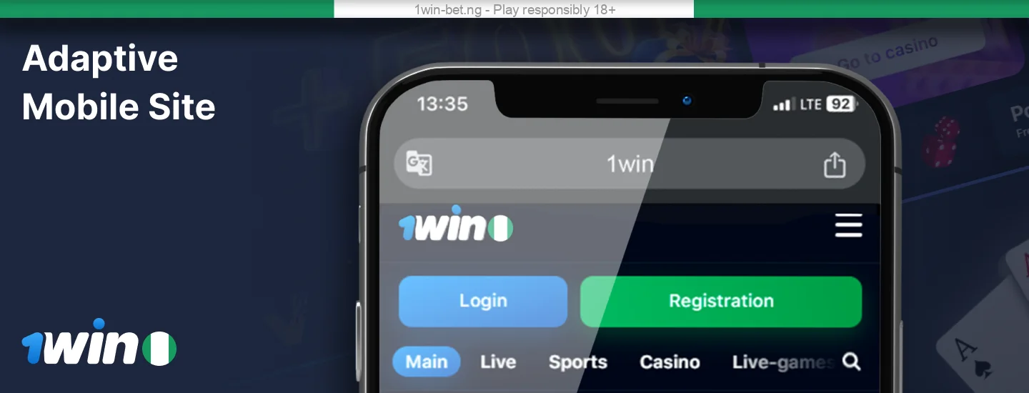 1win Nigeria mobile site