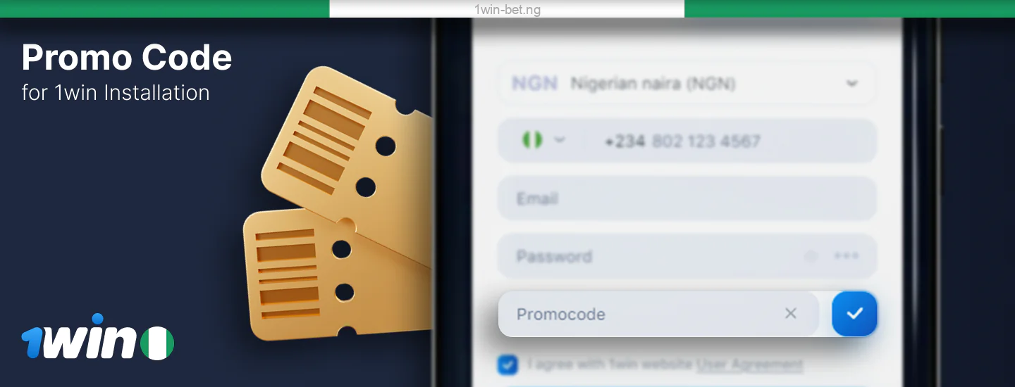 Promo code for 1win Nigeria app