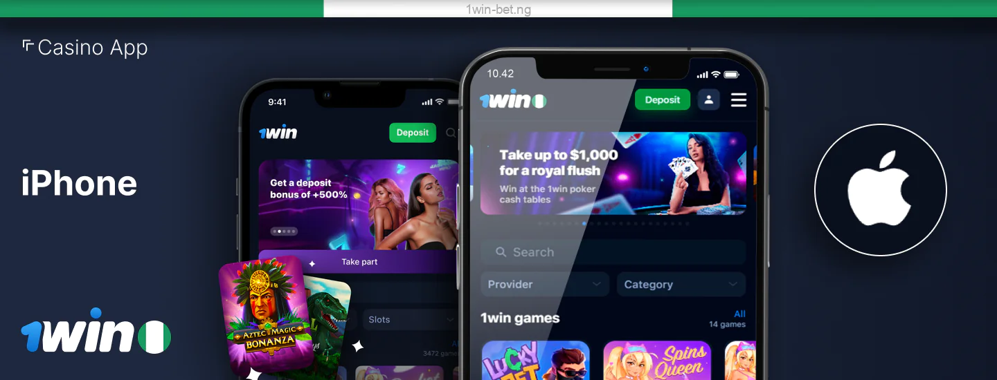 1win Nigeria Casino on iOS