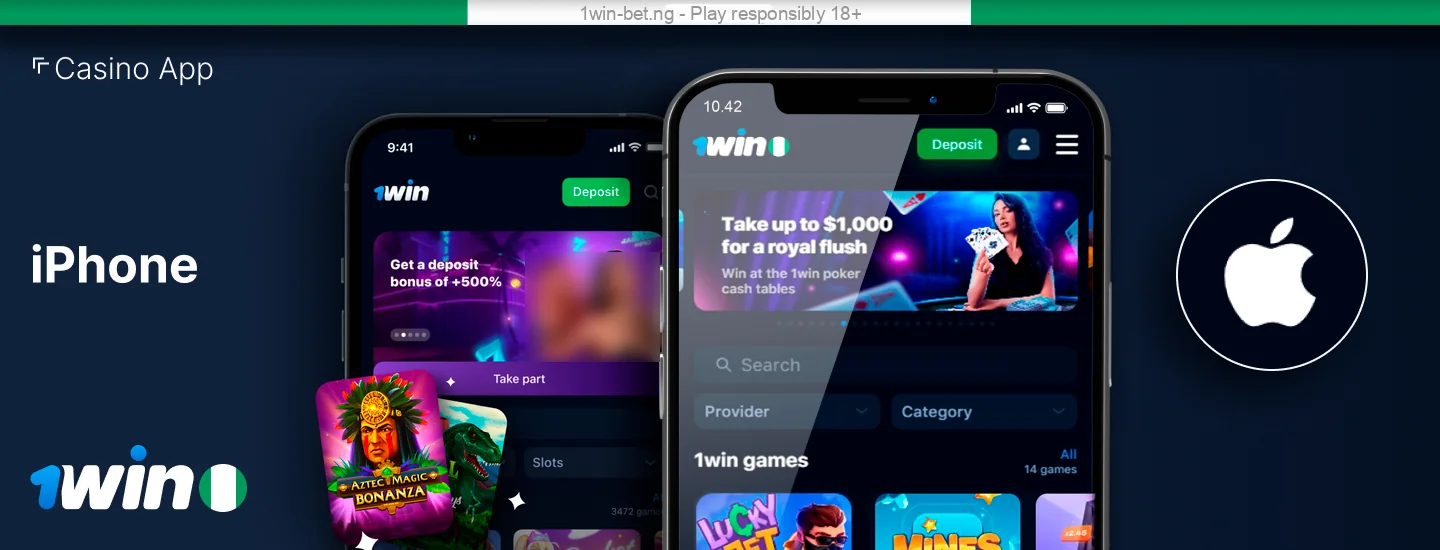 1win Nigeria Casino on iOS