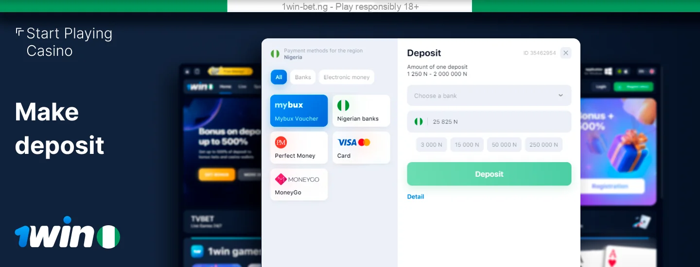 1win Nigeria Casino Deposit