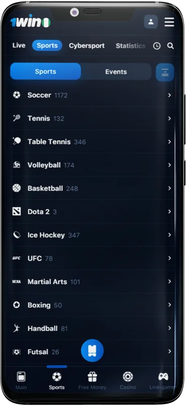 1win Nigeria mobile sports betting